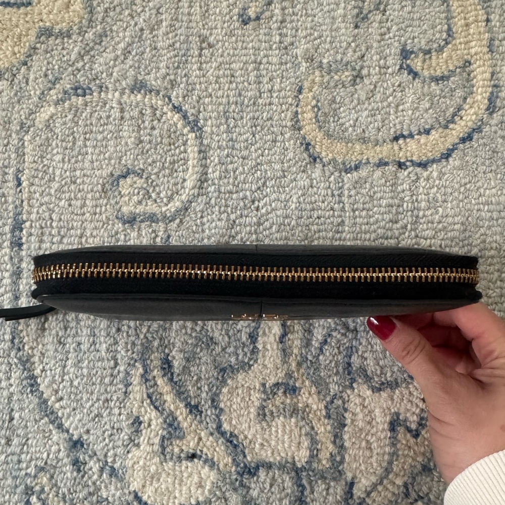 Tory Burch large black leather wallet - Picture 3 of 5